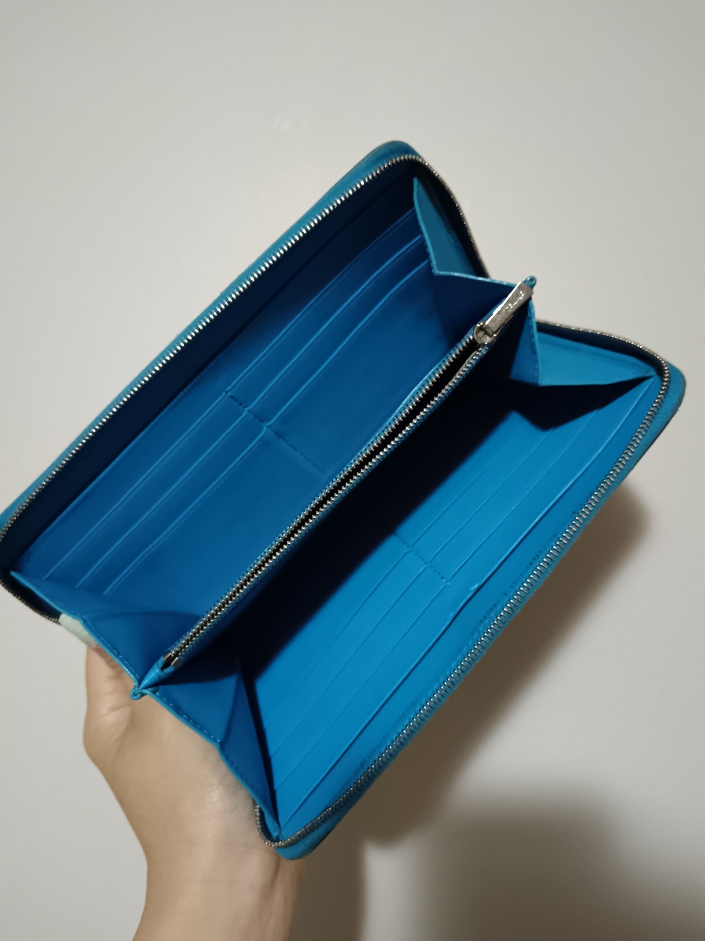 Celine Blue Zip Wallet - Picture 5 of 10
